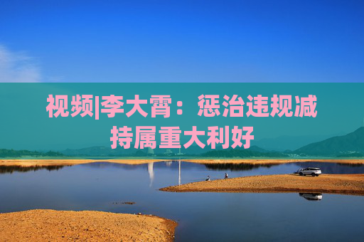 視頻|李大霄：懲治違規(guī)減持屬重大利好  第1張