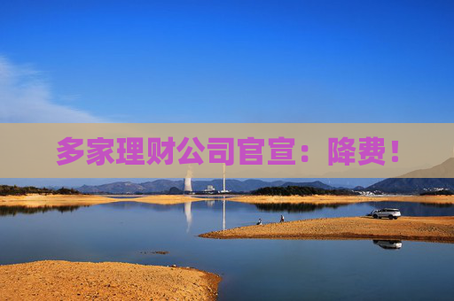 多家理財(cái)公司官宣：降費(fèi)！
