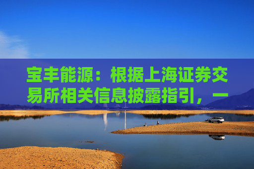寶豐能源：根據(jù)上海證券交易所相關(guān)信息披露指引，一季度業(yè)績增幅達(dá)到50%以上，屬于自愿性信息披露