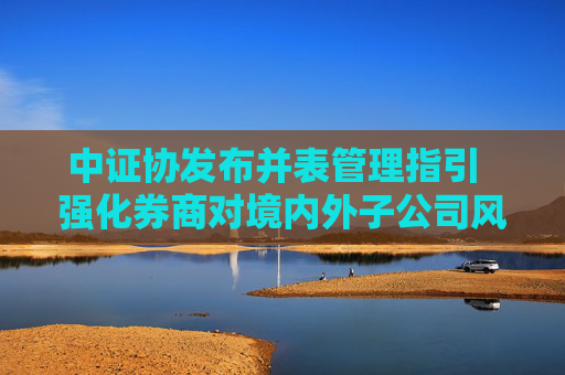 中證協(xié)發(fā)布并表管理指引  強化券商對境內(nèi)外子公司風(fēng)險垂直管理
