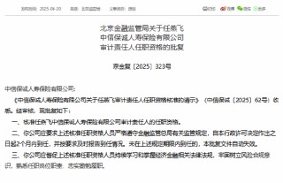 任燕飛獲準(zhǔn)擔(dān)任中信保誠人壽審計(jì)責(zé)任人