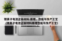 鋰離子電池正極材料:原理、性能與生產(chǎn)工藝（鋰離子電池正極材料原理性能與生產(chǎn)工藝）