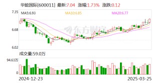 華能國際：2024年凈利潤同比增長20.01% 擬10派2.7元