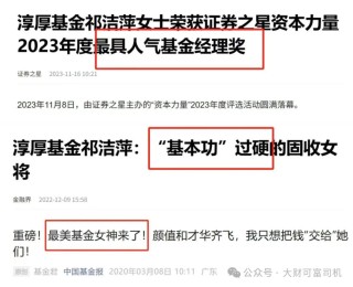 最美基金女神祁潔萍“不能有效履職”！內(nèi)情曝光！