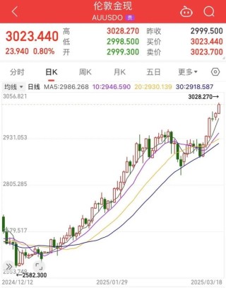 漲破3000美元后，還在“狂飆”