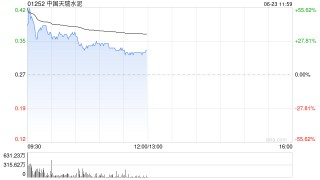 中國天瑞水泥復(fù)牌一度漲近63% 全年扭虧為盈賺2.79億元