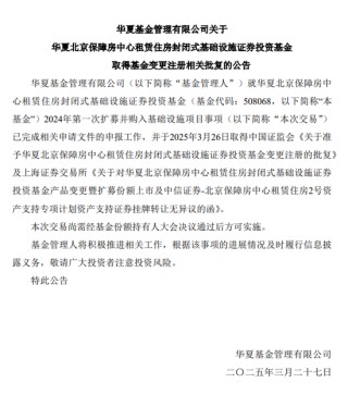 重磅！華夏北京保障房REIT擴(kuò)募正式獲批
