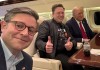 美眾議院議長(zhǎng)約翰遜曬三人合影：感謝馬斯克對(duì)政府效率部的貢獻(xiàn)