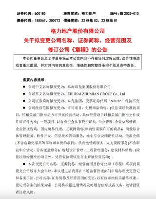 格力地產(chǎn)要改名？最新回應來了