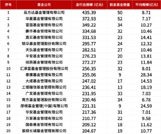 盤點(diǎn)2024新發(fā)基金：1082只新基金亮相市場(chǎng)！華夏基金發(fā)行數(shù)量暫居首位，易方達(dá)基金發(fā)行總規(guī)模領(lǐng)先