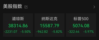 “史詩級”暴跌！納指跌近6%進(jìn)入技術(shù)性熊市，全球市場避險情緒急劇升溫