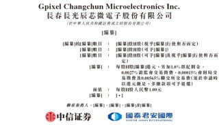 長光辰芯，來自吉林長春，全球領先的高性能CMOS傳感器提供商，遞交IPO招股書，擬赴香港上市