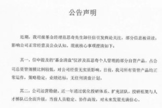 稱遭背刺出局，靖奇投資始人范思奇又澄清