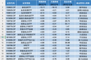 醫(yī)藥、電力、黃金類ETF成避風(fēng)港，銀華基金新經(jīng)濟(jì)ETF一周大跌13.11%