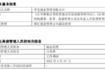 華寶基金副總經(jīng)理呂笑然因工作調(diào)動離任