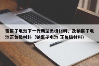 鋰離子電池下一代新型負(fù)極材料、及鈉離子電池正負(fù)極材料（鈉離子電池 正負(fù)極材料）