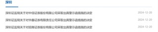 券商罰單，密集披露
