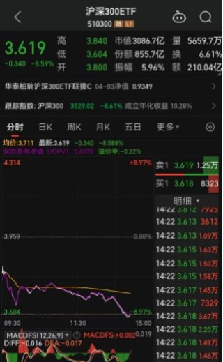 創(chuàng)業(yè)板指大跌14%，全市場(chǎng)超3000股跌停，A股關(guān)鍵時(shí)刻，神秘資金終于出手了，A股多只寬基ETF持續(xù)放量