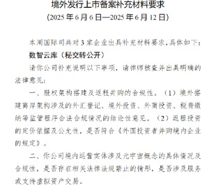數(shù)智云庫收到證監(jiān)會境外上市備案反饋意見 需補充說明股權(quán)架構(gòu)搭建與元宇宙業(yè)務(wù)合規(guī)性