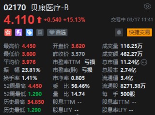 生育補貼政策落地加速，貝康醫(yī)療一度漲超22%