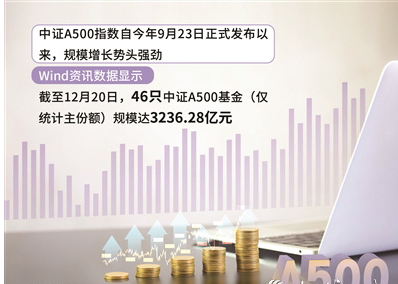 中證A500基金總規(guī)模突破3200億元 創(chuàng)出新高  第1張