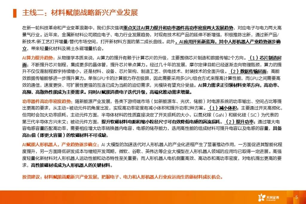 金屬新材料2025年度策略：材料賦能新質(zhì)生產(chǎn)力 | 天風(fēng)金屬新材料劉奕町團(tuán)隊(duì)  第5張