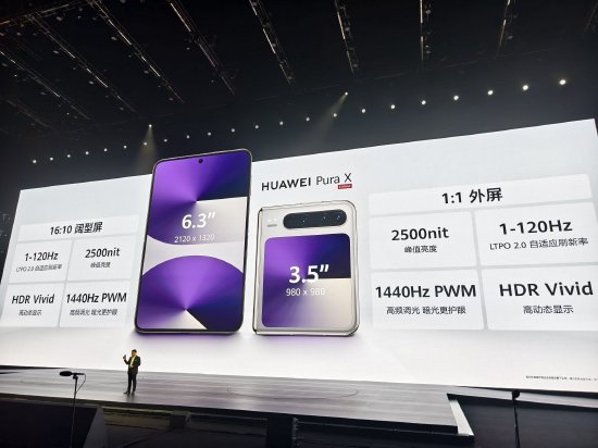 余承東：華為Pura X采用16:10闊型屏，為業(yè)界首款闊折疊  第1張
