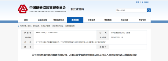 違規(guī)占用公司資金！ 鑫禾醫(yī)藥、萬(wàn)承志堂及相關(guān)責(zé)任人員被責(zé)令改正  第1張
