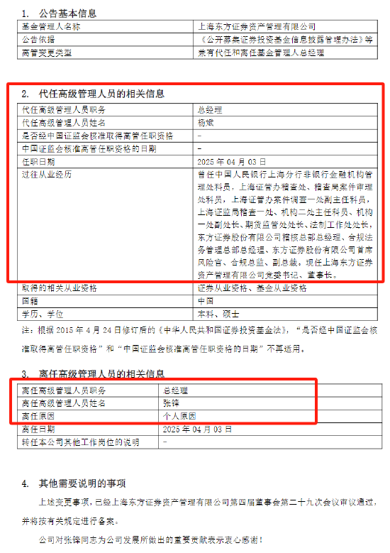 東方紅資管總經(jīng)理張鋒，黯然離職的背后  第1張