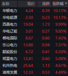 業(yè)績(jī)暴增點(diǎn)燃電力股！華銀電力兩連板，華電能源、西昌電力、華電遼能漲停  第1張