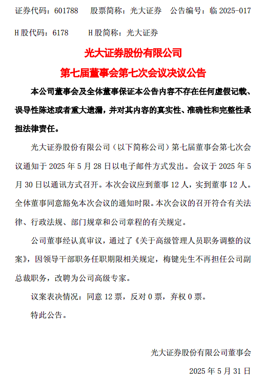 下課！光大證券副總裁  第2張